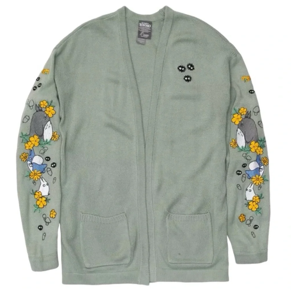 NWT Her Universe Studio Ghibli My Neighbor Totoro Embroidered Open Cardigan - Picture 1 of 9
